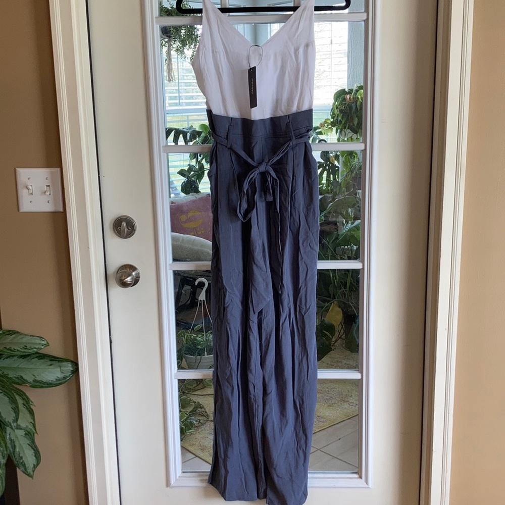 Blue and White Jumpsuit